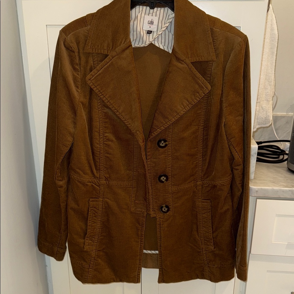 CAbi Tan Corduroy Jacket
